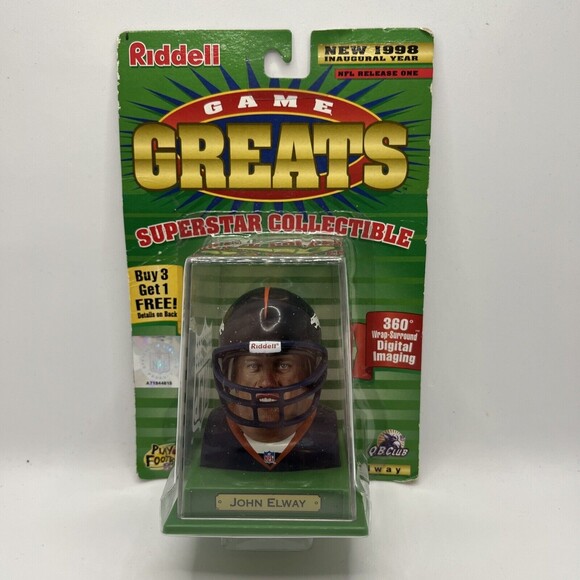 Riddell Game Greats John Elway New 1998 Inaugural Year. Sealed - Picture 1 of 4